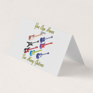 Cartão De Visita Você Nunca Pode Ter Muitas Guitarras