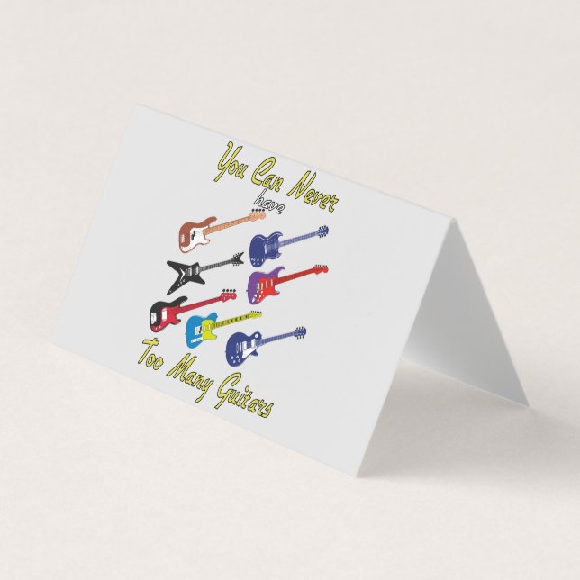Cartão De Visita Você Nunca Pode Ter Muitas Guitarras (Frente)