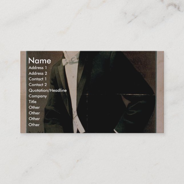 Cartão De Visita Von Arx, "Illusionista Mágico", Teatro Retro (Frente)