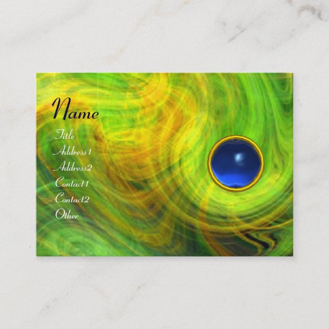 Cartão De Visita VORTEX LUZ SAFIRO amarelo-alaranjado (Frente)