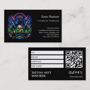 Cartão De Visita Voucher de Presente de Tatuagem
