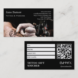 Cartão De Visita Voucher de Presente de Tatuagem