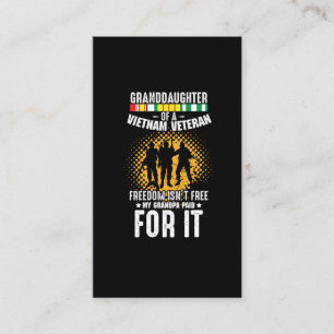 Cartão De Visita Vovô Vietnamita Avô Soldier neta