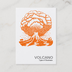 Cartão De Visita Vulcão - Laranja