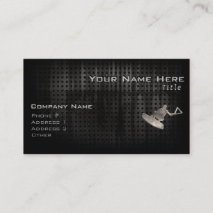 Cartão De Visita Wakeboarder; Preto legal