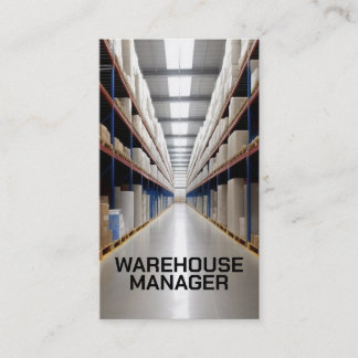 Cartão De Visita Warehouse Manager Aisle