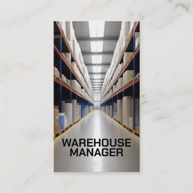 Cartão De Visita Warehouse Manager Aisle (Frente)