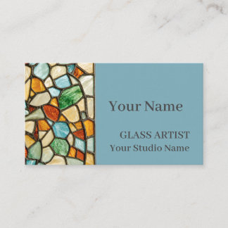 Cartão De Visita Warm Mosaic Stained Glass Business Card