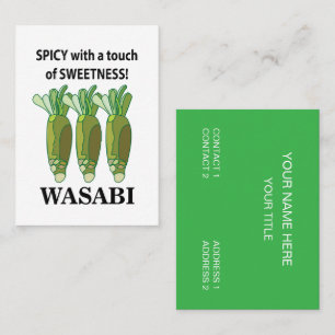 Cartão De Visita Wasabi Picante Com Um Toque De Doçura Wasabi
