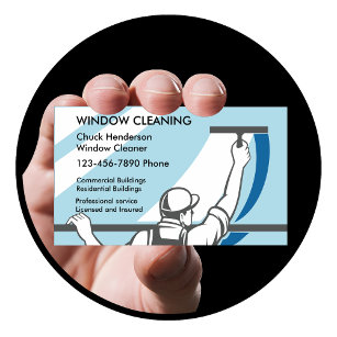 Cartão De Visita Washer da janela profissional