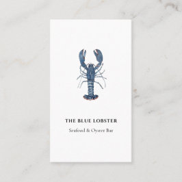Cartão De Visita Watercolor Blue Lobster