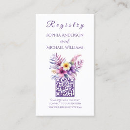 Cartão De Visita Watercolor Island Romance - Registry-Honeymoon