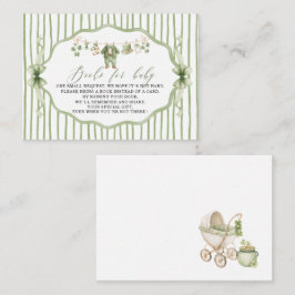 Cartão De Visita  Watercolor Little Shamrock st Patricks  baby show