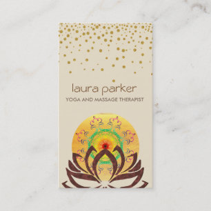 Cartão De Visita Watercolor Lotus Flower Yoga Instructor Holístico