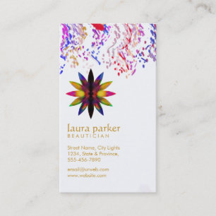 Cartão De Visita Watercolor Lotus Flower Yoga Meditation Spa