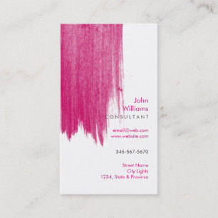 Cartão De Visita Watercolor Modern Nature Paint Brushstrokes