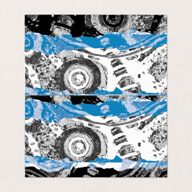 Cartão De Visita Wave Mechanism Horizontal Tent Fold Business Card (Exterior Desdobrado)