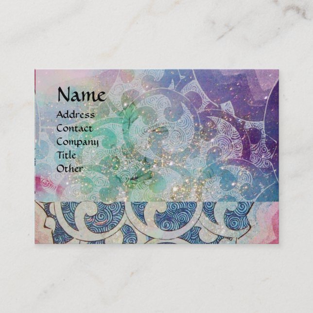 Cartão De Visita WAVES, brilhante, vibrante (Frente)