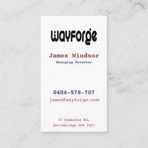 Cartão De Visita Wayforge