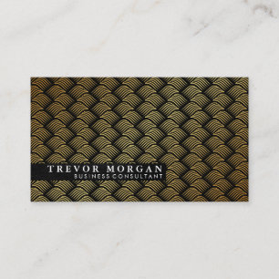 Cartão De Visita Weave Dourado profissional do Lux