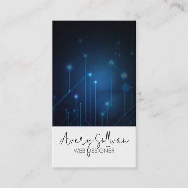 Cartão De Visita Web Designer Electronic Circuits  (Frente)