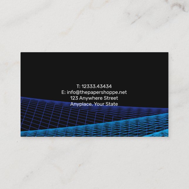 Cartão De Visita Web do Programador de Aplicações (Verso)