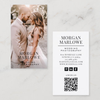 Cartão De Visita Wedding Photographer Business Card
