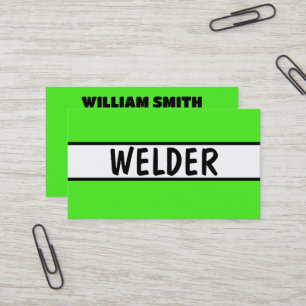 Cartão De Visita Welder Neon Green