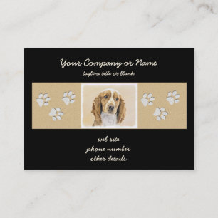 Cartão De Visita Welsh Springer Spaniel Painting - Arte Original De