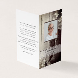 Cartão De Visita Western Cowboy Boots Oração Memorial Funeral