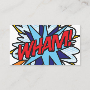 Cartão De Visita WHAM Diversão Retro Quadrinho