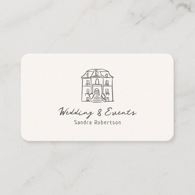 Cartão De Visita Whimsical, desenhado à mão, ilustrativo (Frente)