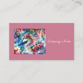 Cartão De Visita Whimsical Fantasy Unicorn