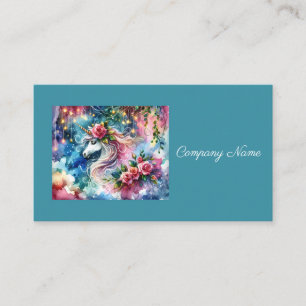 Cartão De Visita Whimsical Fantasy Unicorn