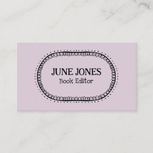 Cartão De Visita Whimsical Personalizado de Chic de Texto Wonky com