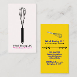 Cartão De Visita Whisk Chef & Caterer at the Bakery | Blush & Gold