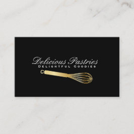 Cartão De Visita Whisk (ouro) | Mestre culinário