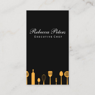 Cartão De Visita Whisk (ouro)  Mestre culinário  Ferramentas de co