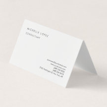 White Classic Elegant Plain Professional