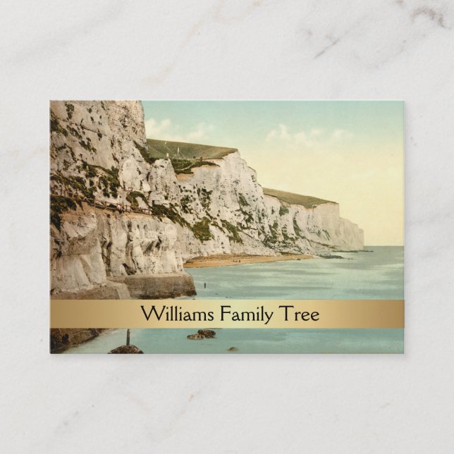 Cartão De Visita White Cliff of Dover, England Family Tree (Frente)