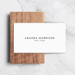 Cartão De Visita White de luxo minimalista<br><div class="desc">Um design elegante e refinado eleva o seu nome ou nome comercial através de um estilo mínimo e moderno. O fundo branco para dar uma sensação limpa a este modelo cartão de visita clássico. © 1201AM CREATIVE</div>