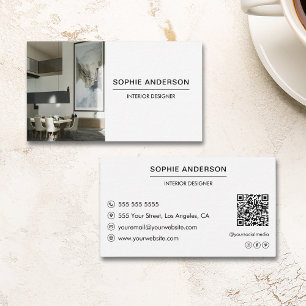 Cartão De Visita White Designer de Fotografias Personalizadas Profi