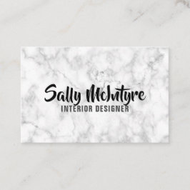 Cartão De Visita "White Marble" personalizado (Reino Unido/Euro)