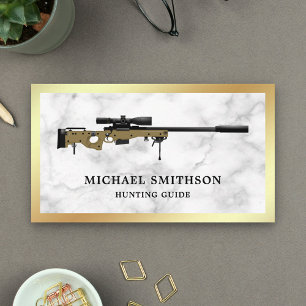 Cartão De Visita White Marble Sniper Rifle Gun Compre Gunsmith