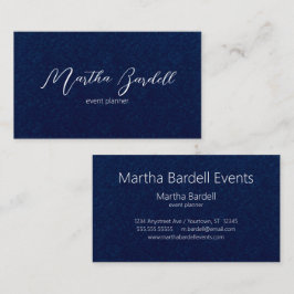 Cartão De Visita White on Black Signature Event Planner Adaptable