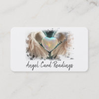 *~* White Opal Heart Dourado Angel Wings AP78 QR