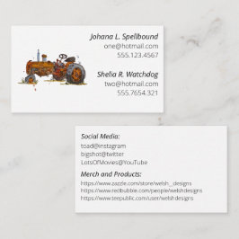 Cartão De Visita White Social introduction calling card-tractor