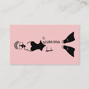 Cartão De Visita White Space Scuba Diva