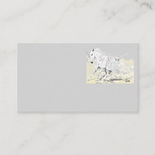 Cartão de visita White Stallion in Motion
