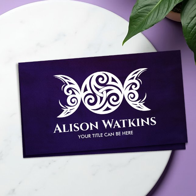 Cartão De Visita White Triskele - Lua Tripla (Criador carregado)